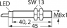 Proximity switch, built-in mounting M8, 1 Form A (N/O), 30 V (DC), 200 mA, Detection range 2 mm, 7900001