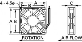 A08 T30 HWB TRACO POWER Axial Fans