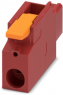 Socket header, 1 pole, pitch 10.16 mm, straight, red, 1459327