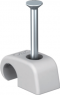 Nail clamp, max. bundle Ø 7 mm, polypropylene, light gray, (L x W x H) 14.5 x 7.2 x 7.1 mm