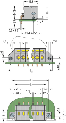 231-608/023-000 WAGO PCB Connection Systems Image 2