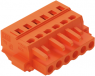 Socket header, 6 pole, pitch 5.08 mm, angled, orange, 231-306/107-000