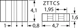 R- 10,00M-ZTTCS/MT-0,5-0,4-H-22/22-TR Auris Resonators