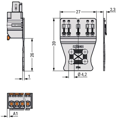 2734-535 WAGO Accessories for PCB Connectors, Connector Systems Image 5