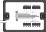 Distribution box, supply cable entry, 4 outputs, Cod. A, MIDI, black