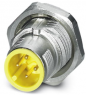 Plug, M12, 4 pole, solder pins, SPEEDCON locking, straight, 1457872