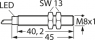 Proximity switch, built-in mounting M8, 1 Form A (N/O), 30 V (DC), 200 mA, Detection range 1.5 mm, 6020215