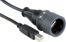 USB 2.0 Adapter cable, USB plug type A to USB plug type B, 2 m, black