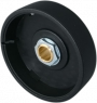 Rotary knob, 6 mm, plastic, black, Ø 41 mm, H 14 mm, B8041069