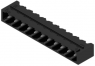 Pin header, 11 pole, pitch 5.08 mm, angled, black, 1155420000