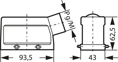 09300161520 Harting Housings for HDC Connectors Image 2