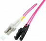 FO patch cable, E2000 to LC duplex, 15 m, OM4, multimode 50/125 µm