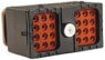 Socket, 24 pole, straight, 4 rows, black, DRC16-24SA