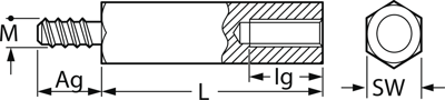 1221454 ESSENTRA COMPONENTS Spacer Bolts Image 2