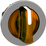 Front element, illuminable, groping, waistband round, orange, 3 x 45°, mounting Ø 30.5 mm, ZB4FK1853