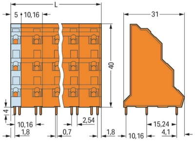 737-854 WAGO PCB Terminal Blocks Image 2