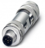 Plug, M12, 5 pole, screw connection, screw locking, straight, 1401096