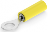 Insulated ring cable lug, 0.205-0.4 mm², AWG 24, 3.02 mm, M2.5, yellow