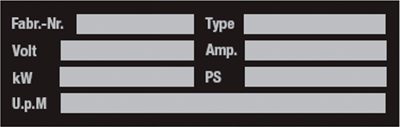 084.97-8-20X60-A/8 Schlemmer Inspection labels, plates and tapes