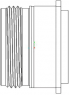 Circular connector, 3 pole, solder cup, straight, DBC30H-8-3PN