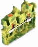 2 wire mini through terminal, push-in connection, 0.14-1.5 mm², 2 pole, 13.5 A, 6 kV, yellow/green, 2250-307