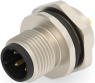 Circular connector, 4 pole, solder cup, screw locking, straight, T4132512041-000