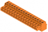 Socket header, 16 pole, pitch 3.81 mm, straight, orange, 1940870000