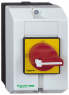 Emergency stop/main switch, Rotary actuator, 3 pole, 20 A, (W x H x D) 90 x 146 x 131 mm, panel mounting, VCF0GE