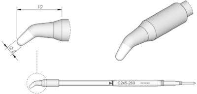 C245260 JBC Soldering tips, desoldering tips and hot air nozzles