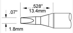 SCV-CH18AR METCAL Soldering tips, desoldering tips and hot air nozzles Image 3