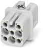 Socket contact insert, 7D, 7 pole, unequipped, crimp connection, with PE contact, 1584347