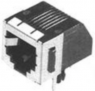 Socket, RJ11/RJ12/RJ14/RJ25, 6 pole, 6P6C, Cat 3, solder connection, through hole, 5555140-1