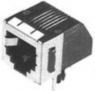 Socket, RJ11/RJ12/RJ14/RJ25, 6 pole, 6P6C, Cat 3, solder connection, through hole, 5555154-1
