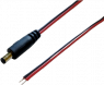 DC connection cable, Plug 2.1 x 5.5 mm, straight, open end, red/black, 075900