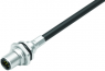 Sensor actuator cable, M12-flange plug, straight to open end, 8 pole, 0.5 m, PUR, black, 1.5 A, 70 3481 785 08