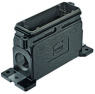 Bulkhead housing, size 24B, die-cast aluminum, M40, angled, screw locking, IP69/IPX9K/IP68/IP65, 19400241263