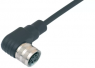 Sensor actuator cable, M16-cable socket, angled to open end, 5 pole, 2 m, PUR, black, 3 A, 79 6214 200 05