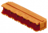 Pin header, 12 pole, pitch 7.5 mm, angled, orange, 1628570000