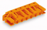 Socket header, 6 pole, pitch 7.62 mm, angled, orange, 232-866/047-000