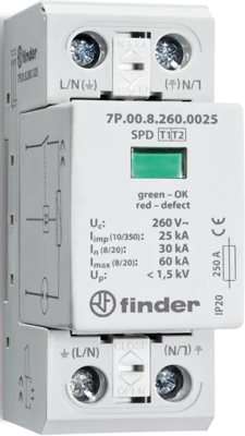 7P.01.8.260.1025 Finder Overvoltage Protection