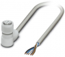 Sensor actuator cable, M12-cable socket, angled to open end, 5 pole, 5 m, PP-EPDM, gray, 4 A, 1404095