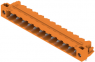 Pin header, 12 pole, pitch 5.08 mm, angled, orange, 1149710000