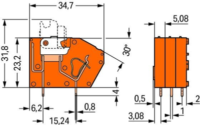 742-106 WAGO PCB Terminal Blocks Image 2