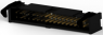 Pin header, 34 pole, pitch 2.54 mm, straight, black, 1-1761608-1