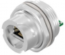 Socket, RJ45, 8 pole, 8P8C, Cat 5e, solder connection, PCB mounting, 17-10036