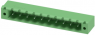 Pin header, 10 pole, pitch 5 mm, angled, green, 1776773