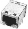 Socket, RJ45, 10 pole, 10P8C, Cat 3, solder connection, through hole, 1734580-8