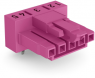 Socket, 4 pole, pink, 890-885/011-000