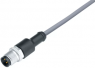 Sensor actuator cable, M12-cable plug, straight to open end, 3 pole, 2 m, PVC, gray, 4 A, 77 3429 0000 20003-0200
