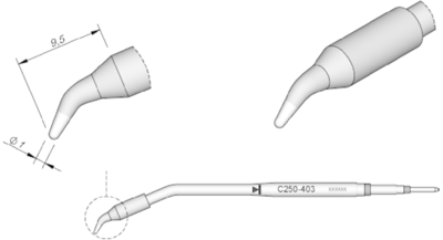 C250403 JBC Soldering tips, desoldering tips and hot air nozzles